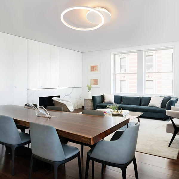 LED Deckenleuchte 24 W 2-Ringe, warmweiß
